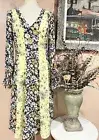 Modcloth Unique Persona Long Sleeve Floral Patchwork Midi Dress Size 10