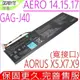 技嘉電池(原裝)-Gigabyte GAG-J40,15 XB,15 C1,15 Y9,15S SA,15W V8,15W V10,15W CF2,5W-BK4,15W-CF30,15W-GN4,15W-V7,15X V8,17 HDR