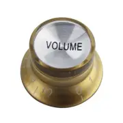 FLEOR 100PCS Gold Volume Knobs Aluminum Top Speed Control Hat for LP / SG Guitar