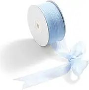 CHUQING Gift Ribbon Blue Chiffon 1.5 inch Wide Ribbon Decorative Ribbon Fabric Ribbon Wedding Gift Ribbons Chiffon Ribbon
