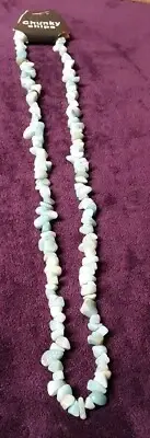 Chunky Chips: Amazonite Serenity Strand Beads Necklace New