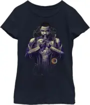 MARVEL Eternals Phastos Medium 7/8 Girls Blue T-Shirt Tee Navy NEW