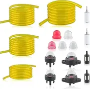 GoaMotors 4 Size 4-Feet-Long Fuel Line Gas Hose Tube with Snap in Primer Bulb, Primer Pouland Bulb, Fuel Filter for Stihl for Weedeater for Craftsman for Husqvarna String Trimmer Chainsaw Blower
