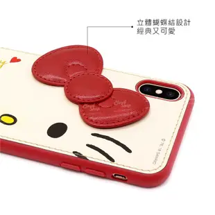 Kitty凱蒂貓燙金皮革手機殼 適用iPhone7 iPhone8 Plus 保護殼 保護套 防摔殼