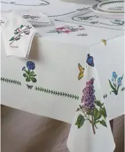 Portmeirion Avanti Linens Botanic Garden 60X120 Tablecloth, Ivory