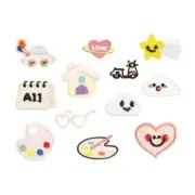 12 Pcs Cloud Iron On Patches Sew On Decorative Appliques Embroidered Patches