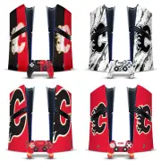 NHL CALGARY FLAMES VINYL SKIN DECAL FOR SONY PS5 PRO DIGITAL EDITION BUNDLE