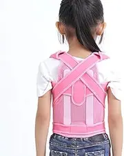 Back Posture Corrector for Kids - Adjustable Spine Support/Back Support Helps Improve Posture for Children and Slouch Correction,Pink,L