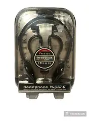Sentry Portable Noise Reduction Headphones Earhooks Earbuds Black 3-Pack SEALED