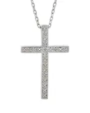 Silver 0.07 ct. tw. Diamond Pendant