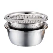 Multi-functional Stainless Steel Kitchen Strainer Rice Mesh Sifter Fruit Vegetables Colander Soaking Bowl Washing Storage Basket