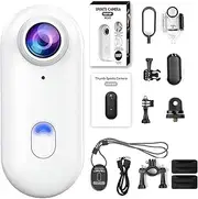Nexo25 Camera, Upgraded Nexo25 Black Camera, 4k/1080p, Wearable Sports Camera with Ip68 Waterproof, WiFi Phone Real-Time Interconnect, with Magnetic Clip (White 1080p)
