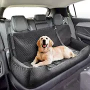 Suzile Dog Car Seat Bed for Large Under 100lbs Pet Booster Back black