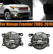Pair 80W LED Bumper Driving Lamp Fog Light For Nissan Frontier 2005-2019 PC Lens (for: Nissan)