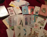 Vintage Get Well large card lot unused