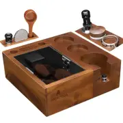 Espresso Knock Box Tamping Station: 54 mm Coffee Organizer Box Fit for Storag...