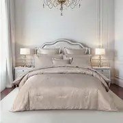 6pc Bianca Bellagio Gold Polyester Jacquard Comforter Bedding Sleep Set