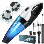 WOTOW Handheld Vacuum Cordless, 6000 pa Strong Suction Portable Car Vacuum Cleaner, Rechargeable Cordless Dust Buster with LED Light and Washable Filter for Home Car Pet Hair Travel Cleaning