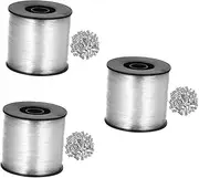 KALLORY 3 Sets Fluorocarbon Fishing Wire Size 3.0 8.0 Strong Nylon Thread for Hanging Perfect for Decor Balloon Garland