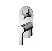 BK Iris Chrome/Matt Black/Brushed Nickel/Brushed Bronze Brass Round Shower Mixer With Divertor