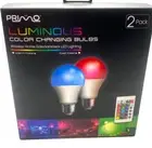 2 Pack color changing LED light bulbs with remote flash,strobe,fade,dim & more