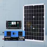7000W Solar System Kit 12V/24V To 110V/220V 100A Controller 500W Inverter Systi5