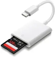 USB-C SD Memory Card Reader Type C Adapter for Iphone 16/15 Pro/Max/Plus, Macboo