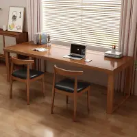 在飛比找松果購物優惠-大板實木書桌180cm 電腦桌 辦公桌 書桌 餐桌 桌子 實