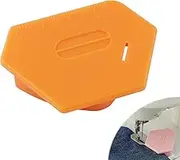 Magnetic Seam Guide for Sewing Machine, Multifunctional Hem Guide for Sewing Machine, Polygonal Multifucntional Seam Guide Hemmer with Scale, Sewing Supplies Accessories (Orange)