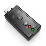 USB 2.0 Sound Card External 7.1 Channel 3D Virtual Audio Mic Adapter Laptop PC