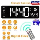 16"Digital Modern Jumbo Large LED Wall Desk Room Clock Calendar Temperature Date