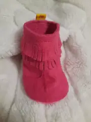 Build A Bear Pink Fringe Suede Moccasin Boot REPLACEMENT