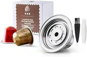 Reusable Coffee Pods Adapter Stainless Steel Converter Holder for Espresso Original line Capsule Compatible with Nespresso Vertuo ENV135&GCA1 Machine