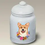 Corgi Pembroke Welsh Tan & White Treat Jar