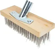 WEKADRIN Stainless Steel Wire Floor Cleaning Brush Scrub Brush Mop Scrubbers Floor Scrubber Stiff Bristle Wooden
