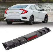 Carbon Fiber Look Rear Bumper Diffuser w/LED Tail Brake Light For Honda Civic (for: Honda Civic)
