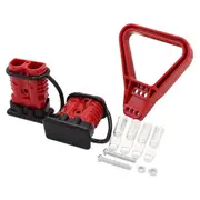 2Pcs 175A 1/0 AWG Battery Power Connector Cable Quick Connect Disconnect Kit for Anderson Connector for Car ATV Winch Red