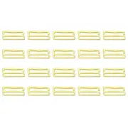 40 Pcs 18mm 9 Shape Bra Strap Hooks, Adjustment Slide Bra Strap Clips, Gold