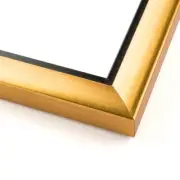 18x26 Gold With Black Lip Wood Frame UV Acrylic and Acid Free Foam Board