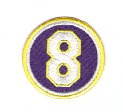 Kobe Number 8 Basketball Legend Patch for VELCRO® BRAND Hook Fasteners