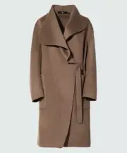 UNIQLO +J JIL SANDER CASHMERE BLEND COLLARLESS COAT. Beige . SIZE L.