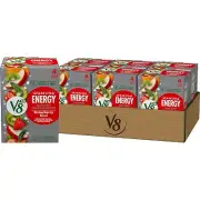 (24 Pack) V8 SPARKLING Strawberry Kiwi Energy Drink with Vegetables, 11.5 Fl Oz