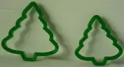 WILTON Plastic Cookie Cutter TREE Christmas EVERGREEN 3 ¼" x 3" SMALL