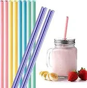 NiHome 10-Pack Reusable Silicone Straws Openable Design Easy to Clean, Premium Food Grade Snap Straws BPA-Free Hot & Cold Compatible Drinking Straws Flexible Portable No Brush Needed (5 Macron Colors)