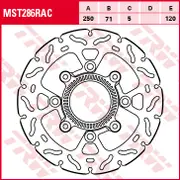 TRW Lucas Brake disc MST286RAC,rigid