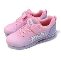 在飛比找momo購物網優惠-【FILA】休閒鞋 J414Y 中童 粉 紫 漸層 氣墊 魔