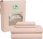 Washed Percale Sheets Queen - 4Pc Sheet Set Queen Size, 100% Cotton Queen Size B