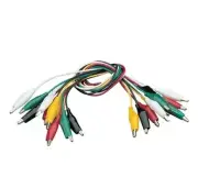 Kenable x 10 insulated 25mm crocodile test lead set for multimeters and more
