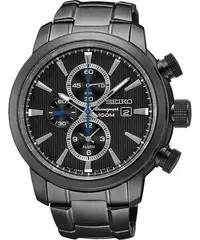 在飛比找Yahoo!奇摩拍賣優惠-SEIKO 黑武士 二地時區鬧鈴計時腕錶-黑 7T62-0L