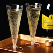 120 240 360 CASE WEDDING PLASTIC WINE GLASS CLEAR CHAMPAGNE FLUTES DISPOSABLE